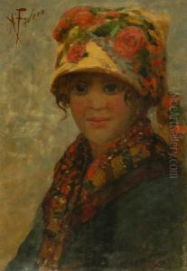 Bimba Con Nastro Di Fiori