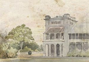 Government House At Sunset In Trinidad by Lionel Grimston Fawkes