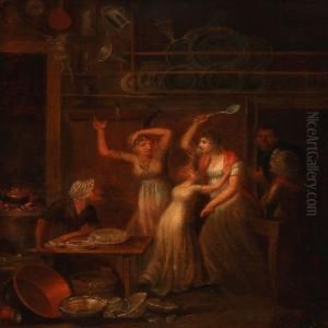 En Kokkenscene by Peder Faxoe