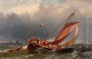 Voiliers Dans La Tempete by Richard Faxon