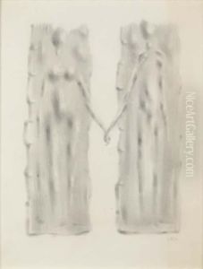 Personnages Se Tenant La Main by Georges Fay