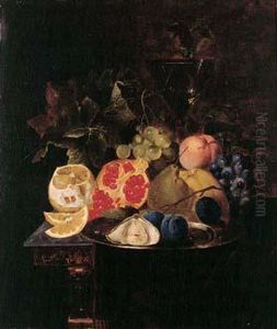 Nature Morte Aux Fruits Sur Un Entablement by Joseph Fay