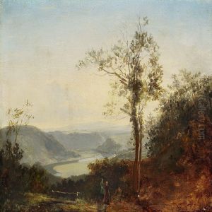 Hilly Landscape With A River In The Valley by Thomas Fearnley