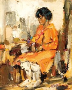 Portrait Of Young Girl by Nicolai Ivanovich Fechin