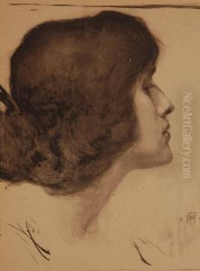 Head Portrait Of A Lady by Hans Fechner