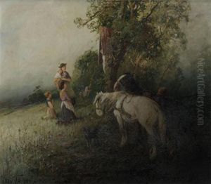 Family Prayer At The Field by Otto Fedder