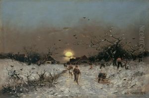 Winterabend. by Otto Fedder