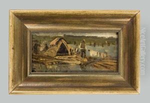 Floser Auf Der Weichsel-polen by Hans Peter Ii Feddersen