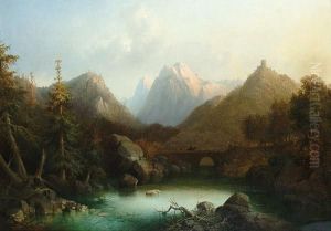 The Mountain Pass 'fedler' (lower Right) by Carl Fedeler