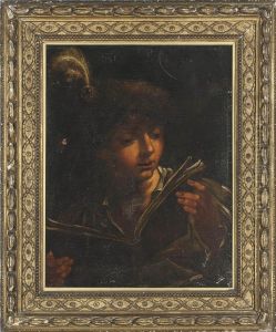 Portrait Of A Young Boy by Domenico Maggiotto