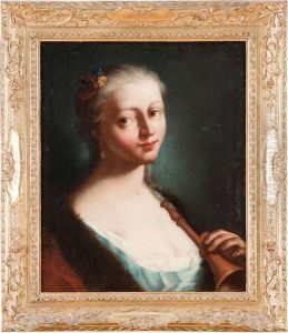 Fanciulla Con Il Flauto by Domenico Maggiotto