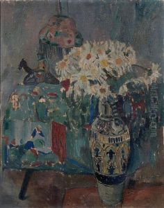Nature Morte Au Bouquet De Fleurs by Adolphe Feder