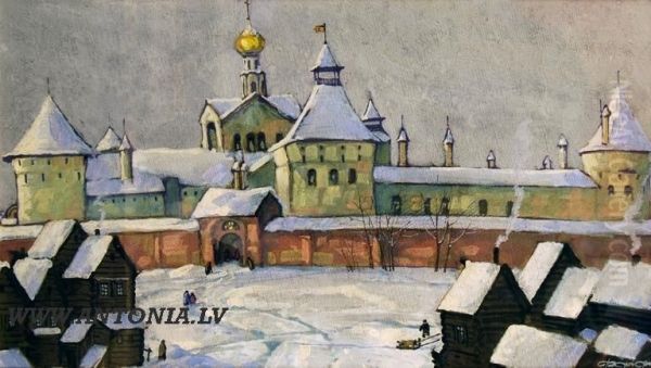 Winter In Oldrusian Town - view 1