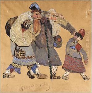 Strolling Peasants by Fedor F. Fedorovski