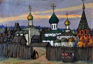 Ancient Monastery by Fjodor Fedorovsky