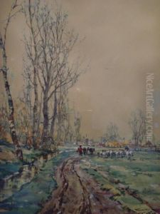 Niederlandische Landschaft by Richard Henri Fehdmer