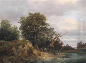 Fishermen By The River