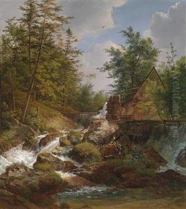 Mill By A Mountain Stream