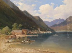 Blick Auf Hallstatt Und Den See