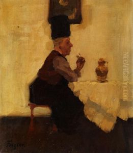 Mann Mit Hut by Fritz Feigler