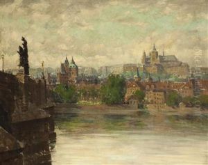 A View Of Prague Castle by Stanislav Feikl