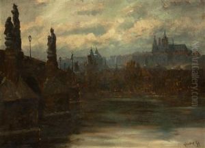Prague At Dusk by Stanislav Feikl