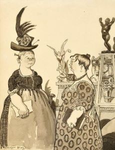 Landlicher Besuch Im Vornehmen Zimmer by Eugen Feiks