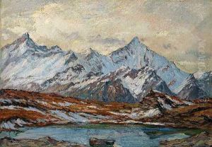 Blick Auf Weishorn Und Rothorn by Carl Friedrich Felber