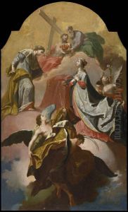 Die Aufnahme Mariens In Den Himmel Als "regina Coeli" by Johann Franz Felder