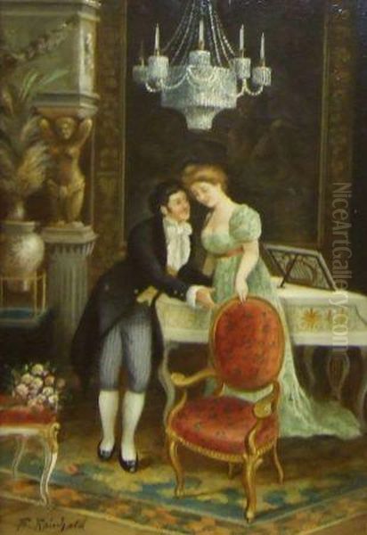 Interior Scene With Romantic Couple - view 1