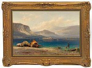 Fischer Amgardasee-ufer by Ferdinand Feldhutter