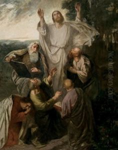 The Resurrected Christ Appearing To The Apostles by Louis Feldmann