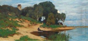 Boddenlandschaft by Wilhelm Feldmann