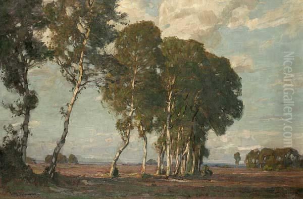 "auf Abendlicher Heide"
Ol/leinwand, Signiert, Ruckseitig Alt Bezeichnet - view 1
