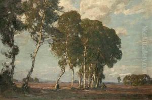 "auf Abendlicher Heide"
Ol/leinwand, Signiert, Ruckseitig Alt Bezeichnet by Wilhelm Feldmann