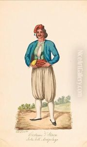 A Set Of Twenty Ancient Greek Costume Studies by Vincenzo Feneck