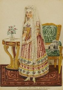 A Set Of Four Ancient Maltese Costumestudies by Vincenzo Feneck