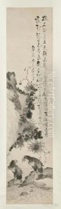 Depicting Two Birds With A Rock by Gao Fenghan