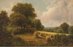 Haymaking; Shepherd With His Flock by Robert Robin Fenson