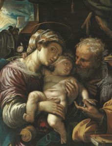 Holy Family by Ferrau Fenzoni