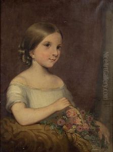 Fillette A La Corbeille De Fleur