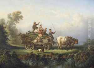 Zwei Pastorale Landschaften Mit Staffage. Gegenstucke Zwei Pastorale Landschaften Mit Staffage. Gegenstucke