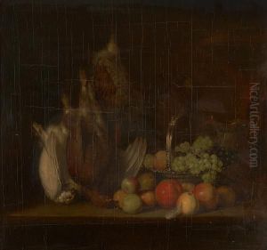 Still Life Of Red Grouse, Ptarmigan Andfruit by William Gowe Ferguson