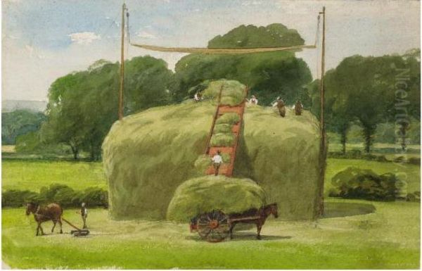 Gathering Hay - view 1