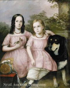 Missouri Andvirginia, Nieces Of S. P. Chase, With Their Rottweiler Missouri Andvirginia, Nieces Of S. P. Chase, With Their Rottweiler