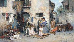 Una Calle De Sevilla by Jose Fernandez Alvarado