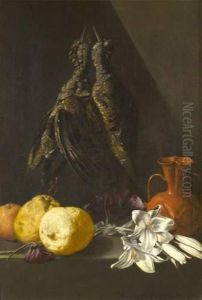 Nature Morte De Fleurs Et De Cedrats by Juan Fernandez