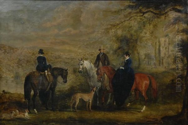 Riding Party In A Landscape - view 1