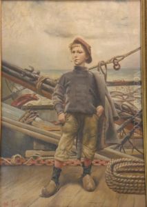 Full-length Portrait Of A Young Sailor Boy by William Feron
