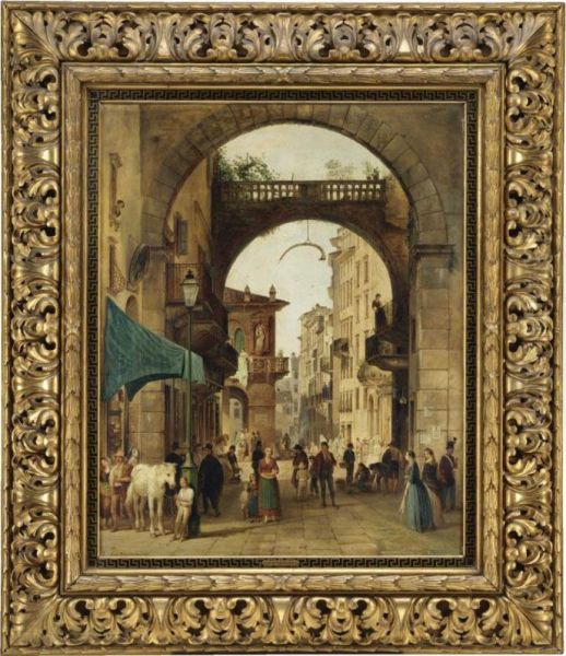 Piazza Delle Erbe A Verona - view 1